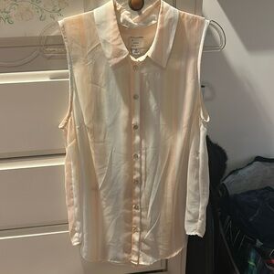 Chiffon collared button down tank-A new day